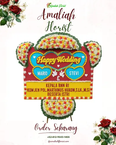 Karangan Papan Bunga Pernikahan di Muara Gembong